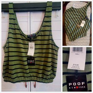 Poof! Brand Striped Crop Top